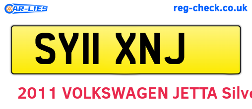 SY11XNJ are the vehicle registration plates.
