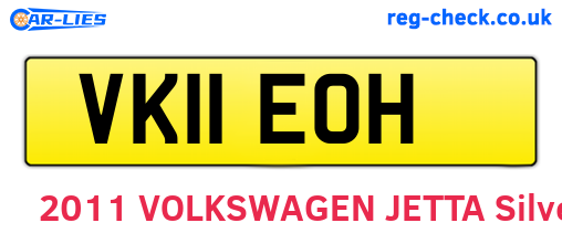 VK11EOH are the vehicle registration plates.