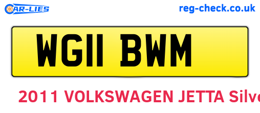 WG11BWM are the vehicle registration plates.