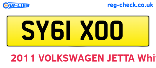 SY61XOO are the vehicle registration plates.
