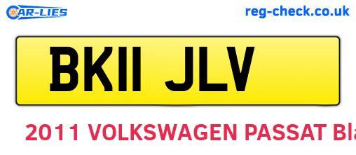 BK11JLV are the vehicle registration plates.