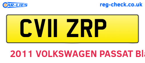 CV11ZRP are the vehicle registration plates.