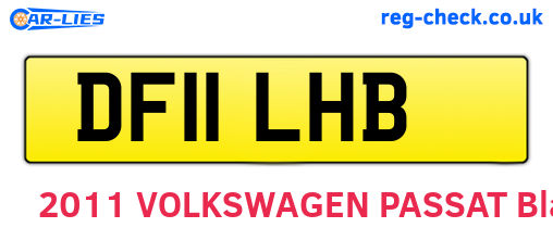 DF11LHB are the vehicle registration plates.