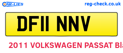 DF11NNV are the vehicle registration plates.