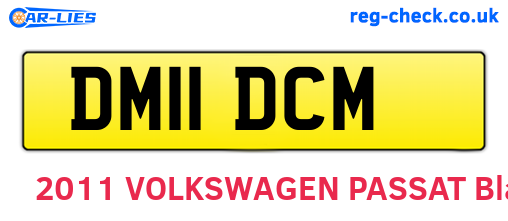 DM11DCM are the vehicle registration plates.