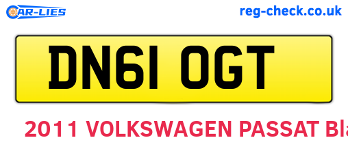 DN61OGT are the vehicle registration plates.