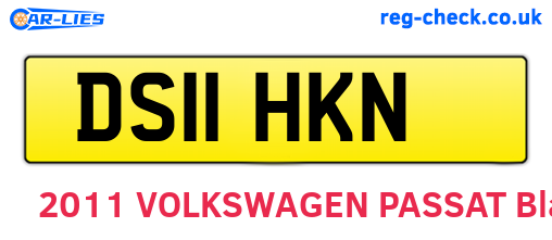 DS11HKN are the vehicle registration plates.