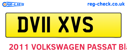 DV11XVS are the vehicle registration plates.