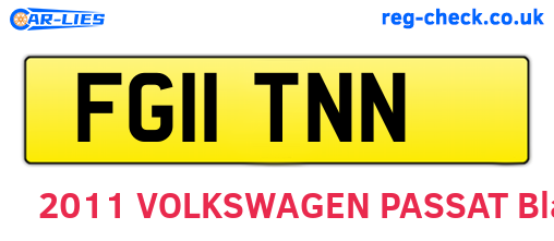 FG11TNN are the vehicle registration plates.