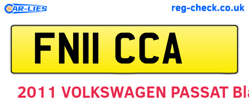 FN11CCA are the vehicle registration plates.