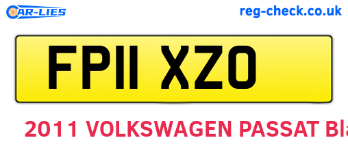 FP11XZO are the vehicle registration plates.