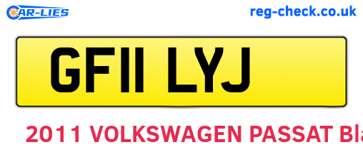 GF11LYJ are the vehicle registration plates.