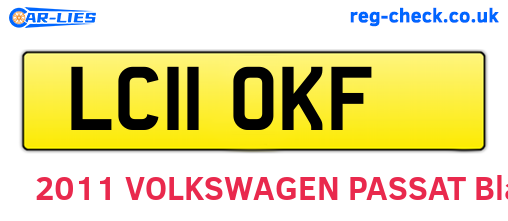 LC11OKF are the vehicle registration plates.