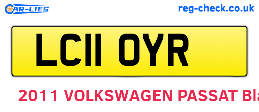 LC11OYR are the vehicle registration plates.