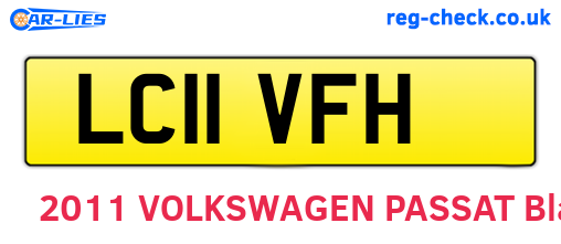 LC11VFH are the vehicle registration plates.