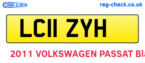 LC11ZYH are the vehicle registration plates.