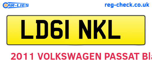 LD61NKL are the vehicle registration plates.
