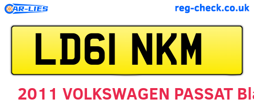 LD61NKM are the vehicle registration plates.