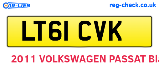 LT61CVK are the vehicle registration plates.