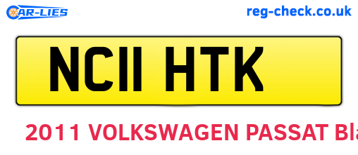 NC11HTK are the vehicle registration plates.