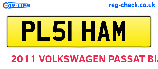 PL51HAM are the vehicle registration plates.