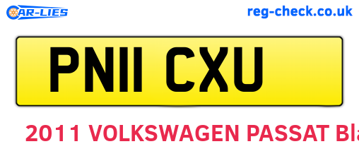 PN11CXU are the vehicle registration plates.