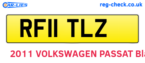 RF11TLZ are the vehicle registration plates.