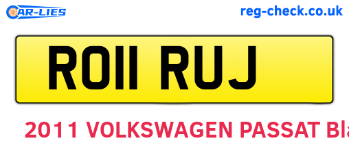 RO11RUJ are the vehicle registration plates.