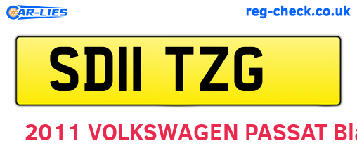 SD11TZG are the vehicle registration plates.