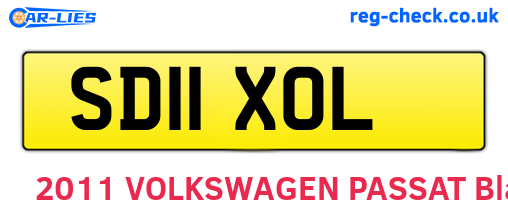 SD11XOL are the vehicle registration plates.