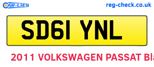 SD61YNL are the vehicle registration plates.