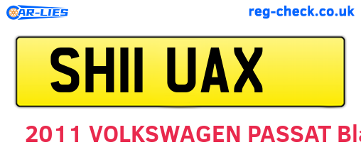 SH11UAX are the vehicle registration plates.