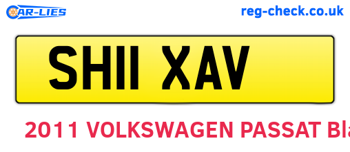 SH11XAV are the vehicle registration plates.