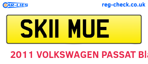 SK11MUE are the vehicle registration plates.
