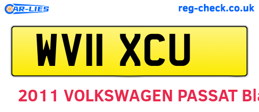 WV11XCU are the vehicle registration plates.