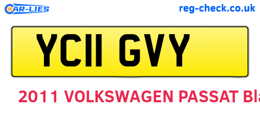 YC11GVY are the vehicle registration plates.
