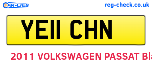 YE11CHN are the vehicle registration plates.
