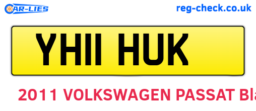 YH11HUK are the vehicle registration plates.