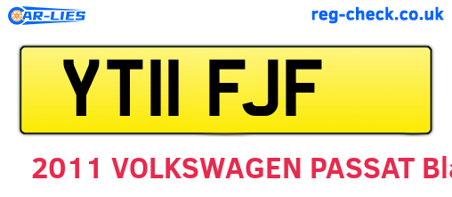 YT11FJF are the vehicle registration plates.