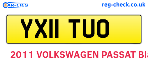 YX11TUO are the vehicle registration plates.