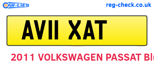 AV11XAT are the vehicle registration plates.