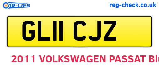 GL11CJZ are the vehicle registration plates.