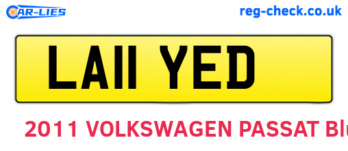 LA11YED are the vehicle registration plates.