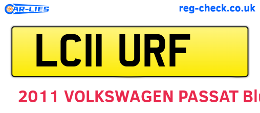 LC11URF are the vehicle registration plates.