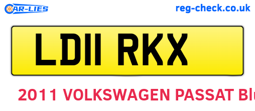 LD11RKX are the vehicle registration plates.