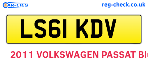 LS61KDV are the vehicle registration plates.