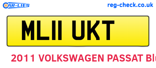 ML11UKT are the vehicle registration plates.