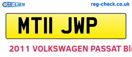 MT11JWP are the vehicle registration plates.