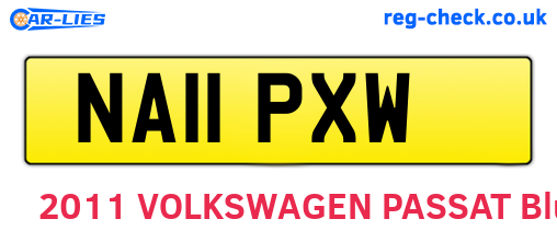 NA11PXW are the vehicle registration plates.