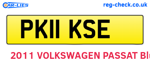 PK11KSE are the vehicle registration plates.